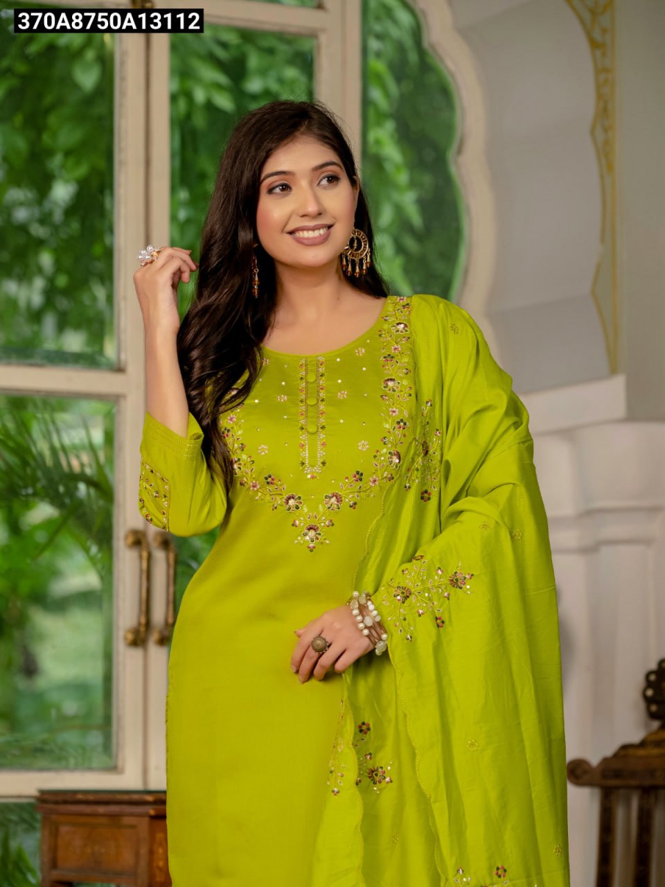 Elegant Straight Kurti Pant Dupatta Set