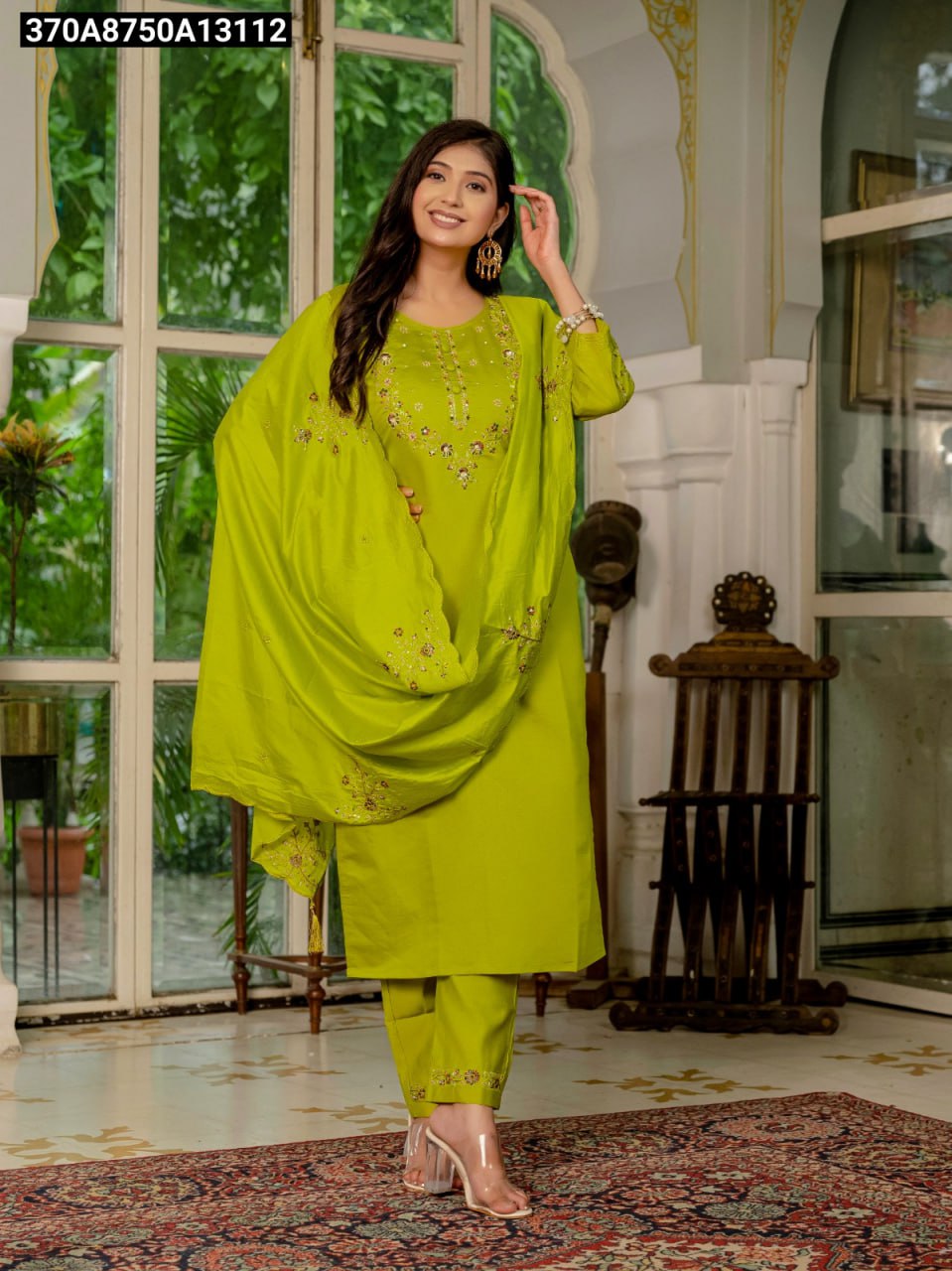 Elegant Straight Kurti Pant Dupatta Set