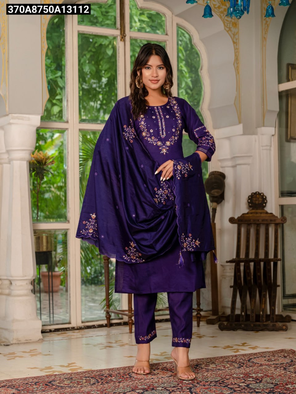 Elegant Straight Kurti Pant Dupatta Set