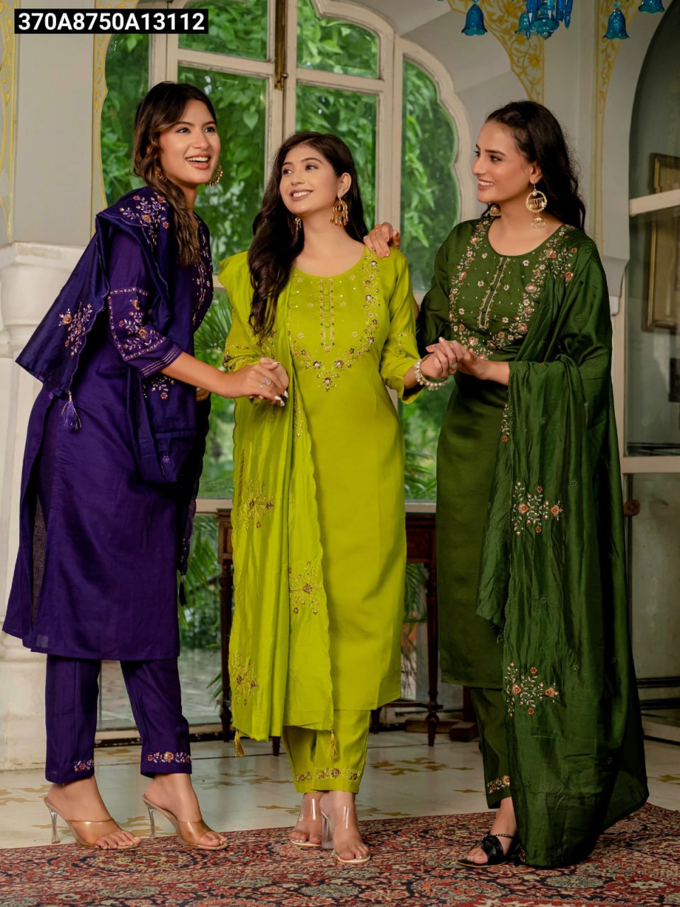 Elegant Straight Kurti Pant Dupatta Set