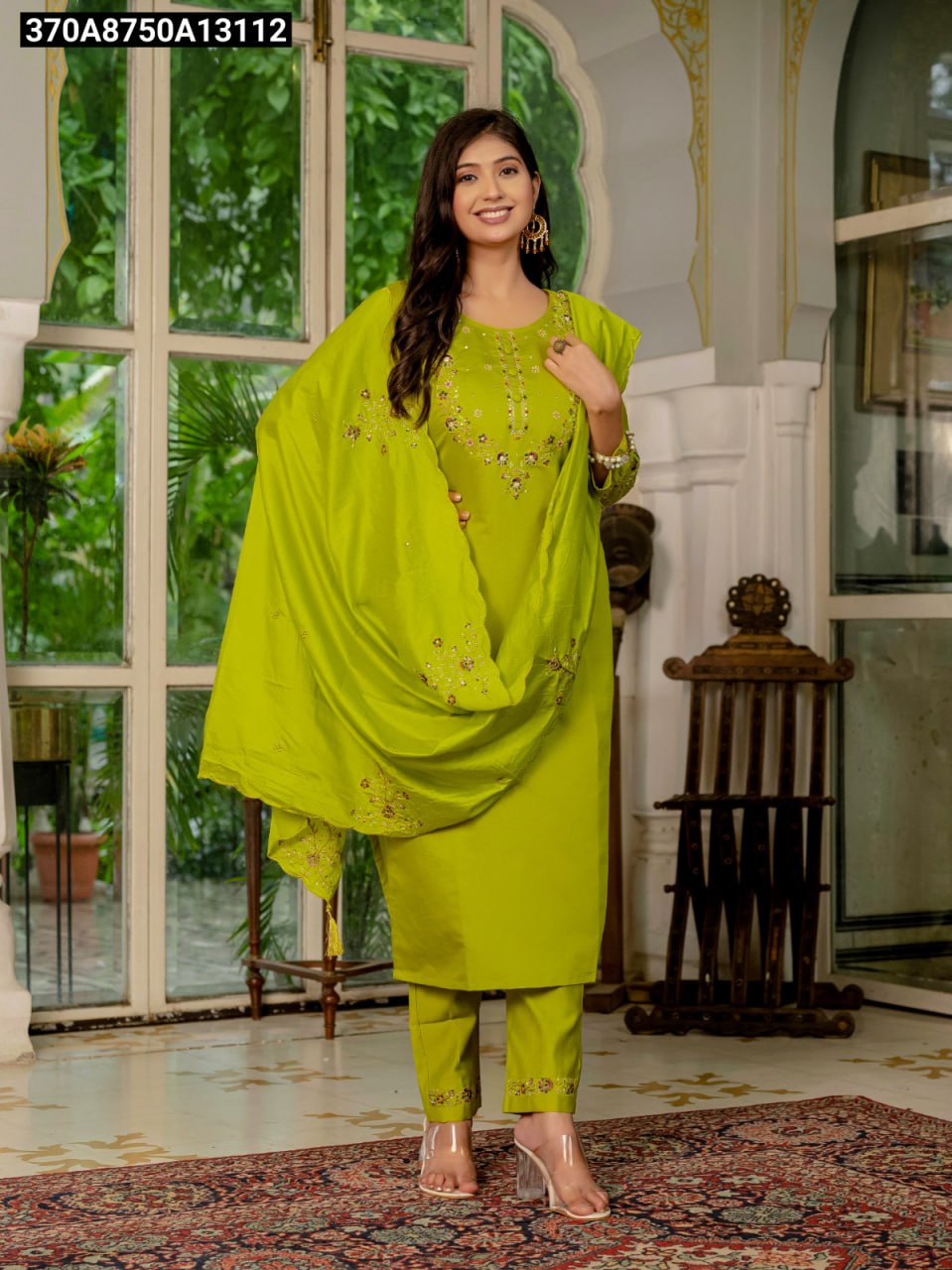 Elegant Straight Kurti Pant Dupatta Set